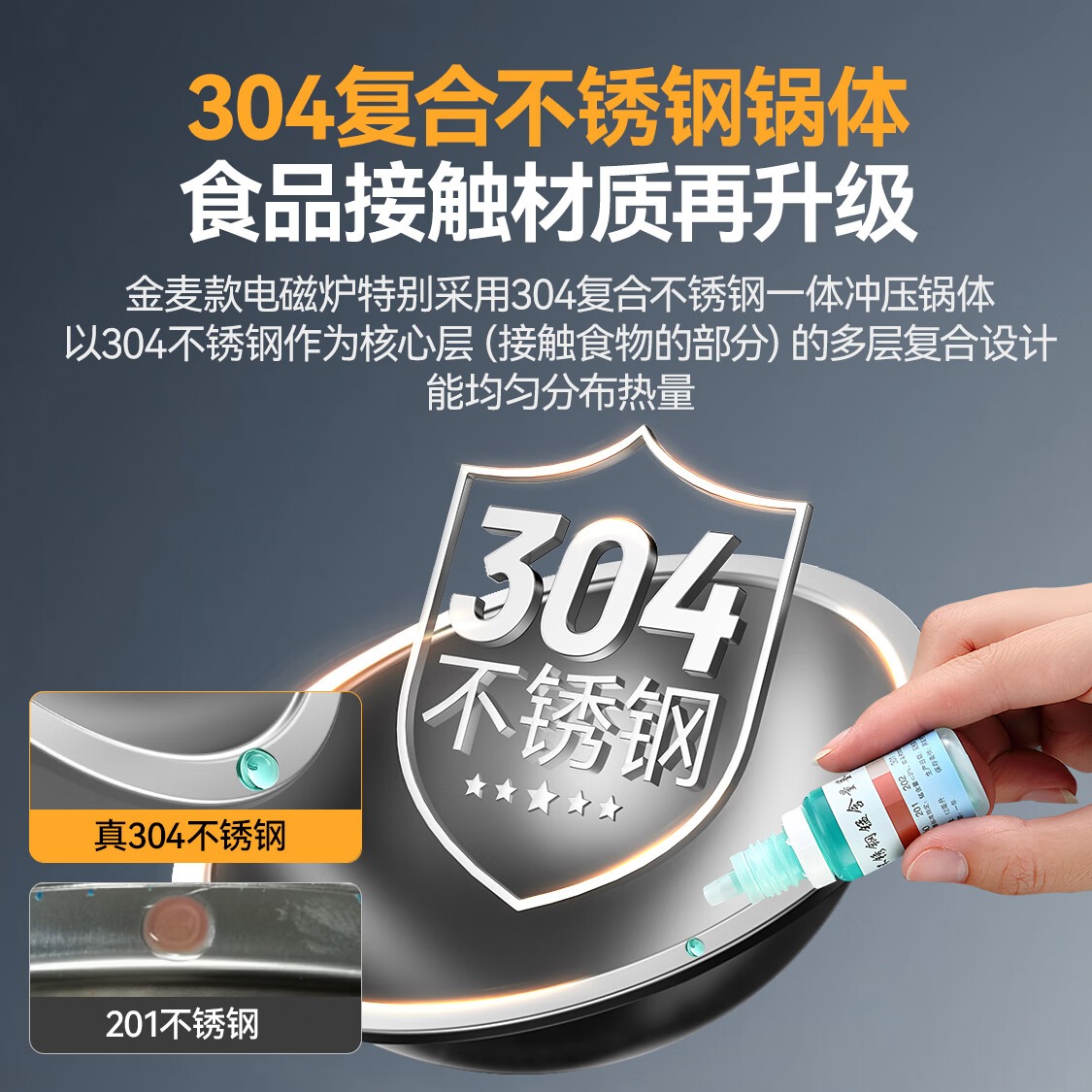 麥大廚金麥款201材質(zhì)電磁大炒爐單頭大鍋灶600