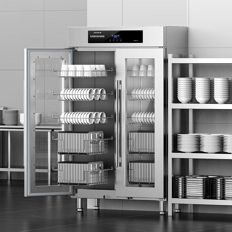 麥大廚智享型雙門單控?zé)犸L(fēng)循環(huán)高溫食具大透窗5層消毒柜