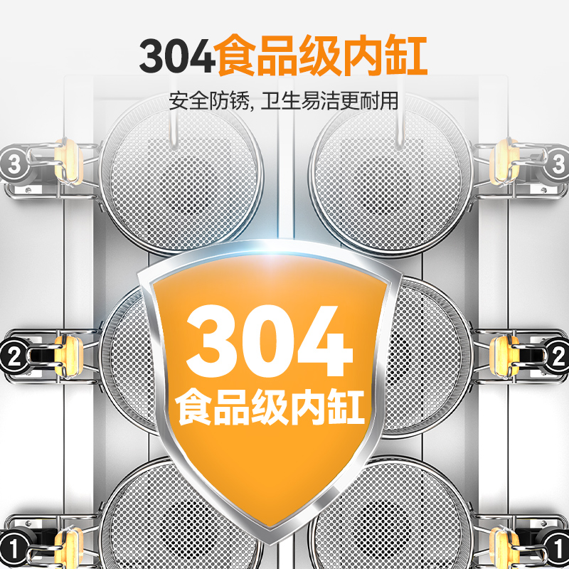 麥大廚升級款燃氣單缸3頭18粉籬自動煮面爐商用