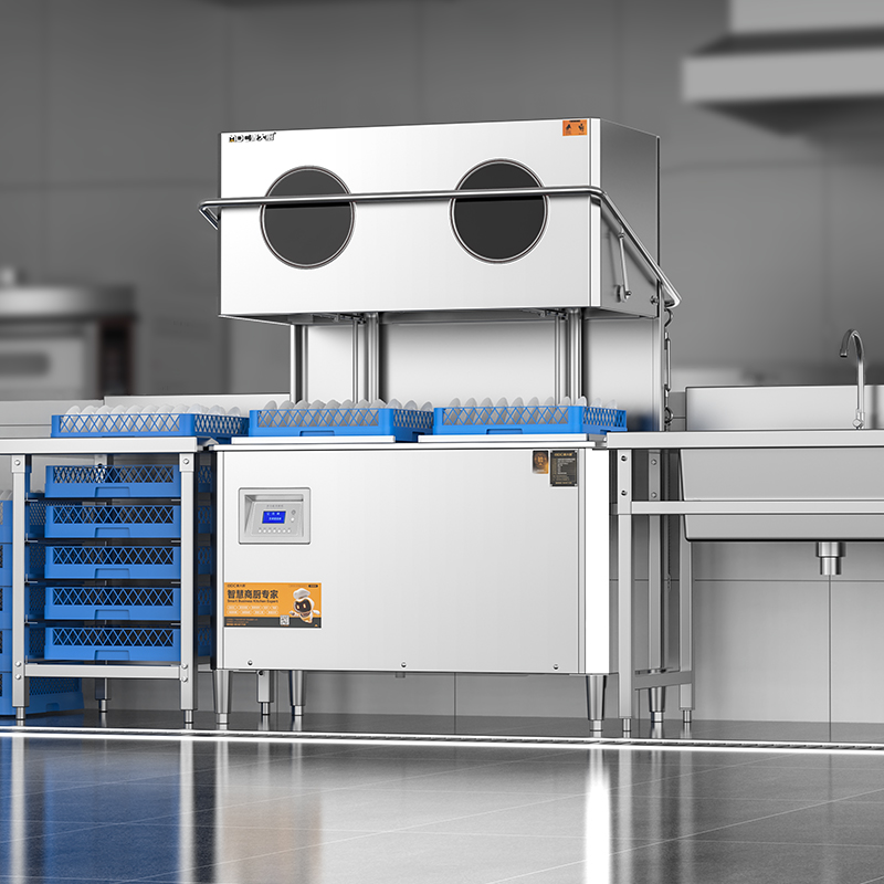 麥大廚RNHS-P60雙框加大熱能回收款揭蓋式洗碗機(jī)13.5kw