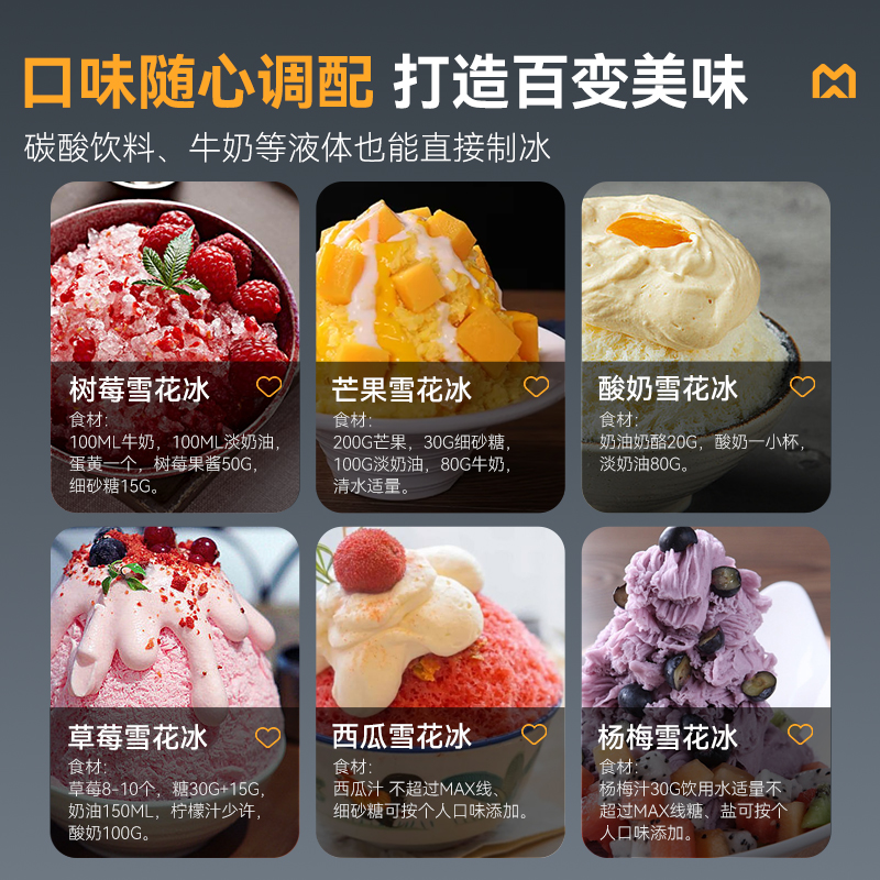 麥大廚豪華款商用風(fēng)冷雪花機(jī)綿綿冰機(jī)180kg