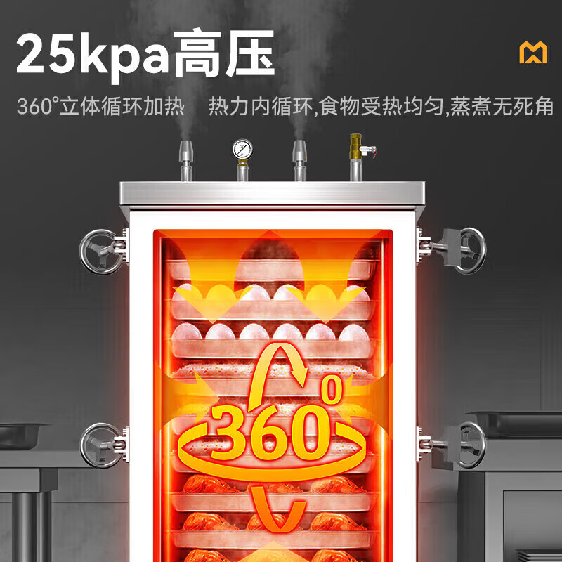 MDC商用高原蒸柜燃?xì)饪?盤單門蒸飯柜